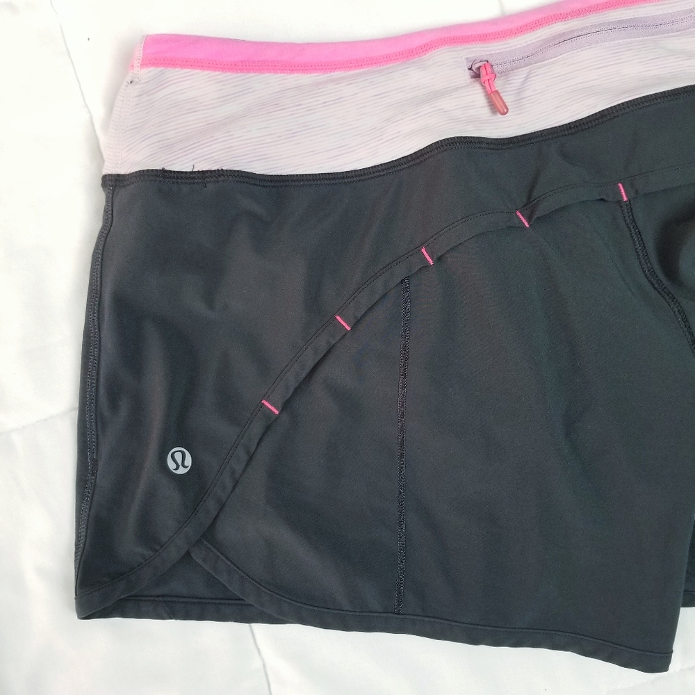 Lululemon Groovy Running Shorts Size 4 Grey